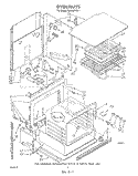 OVEN Diagram and Parts List for RB265PXV1  Whirlpool Wall Oven