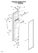 FREEZER DOOR Diagram and Parts List for 6GD27DFXFS02  Whirlpool Refrigerator