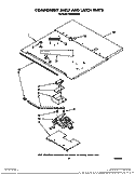 COMPONENT SHELF AND LATCH Diagram and Parts List for BES450WB0  Roper Range