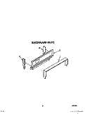 BACKGUARD Diagram and Parts List for SF3000SWW1  Whirlpool Range