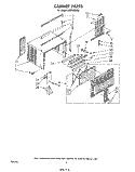 CABINET Diagram and Parts List for ACP602XS0  Whirlpool Air Conditioner