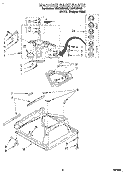 MACHINE BASE Diagram and Parts List for LSN7233DW0  Whirlpool Washer