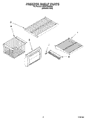 FREEZER SHELF PARTS Diagram and Parts List for KSSP48QMS00  KitchenAid Refrigerator