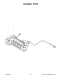ICEMAKER PARTS Diagram and Parts List for WRF736SDAF10  Whirlpool Refrigerator