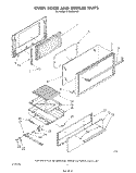 OVEN DOOR AND BROILER Diagram and Parts List for SF305ESRW1  Whirlpool Range