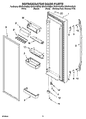 REFRIGERATOR DOOR PARTS Diagram and Parts List for GS6SHAXMT00  Whirlpool Refrigerator