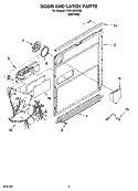 DOOR AND LATCH PARTS Diagram and Parts List for KUDL02IRBS0  KitchenAid Dishwasher