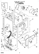 CABINET Diagram and Parts List for LGR4634DQ1  Whirlpool Dryer