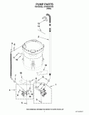 PUMP PARTS Diagram and Parts List for WTW8200YW0  Whirlpool Washer