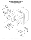 REFRIGERATOR LINER PARTS Diagram and Parts List for KBFS20EVBL8  KitchenAid Refrigerator