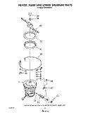 HEATER, PUMP AND LOWER SPRAYARM Diagram and Parts List for DU9000XR4  Whirlpool Dishwasher