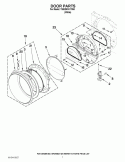 DOOR PARTS Diagram and Parts List for YWED9151YW0  Whirlpool Dryer