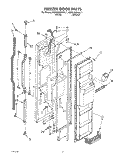 FREEZER DOOR Diagram and Parts List for KSRC25DXWH11  KitchenAid Refrigerator