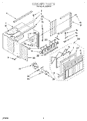 CABINET Diagram and Parts List for CA8WR41  Crosley Air Conditioner
