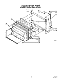 FREEZER DOOR Diagram and Parts List for RT14DCYVW11  Roper Refrigerator