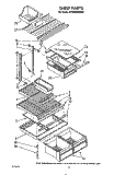 SHELF Diagram and Parts List for ET18HMXSW01  Whirlpool Refrigerator