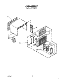 CABINET Diagram and Parts List for ACU082XW0  Whirlpool Air Conditioner