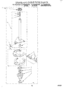 BRAKE AND DRIVE TUBE Diagram and Parts List for LLT8233AN0  Whirlpool Washer