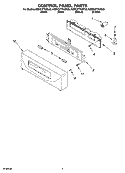 CONTROL PANEL PARTS Diagram and Parts List for KEMC377KWH05  KitchenAid Microwave Oven Combo