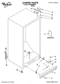 CABINET PARTS Diagram and Parts List for EV250NXMQ01  Whirlpool Freezer