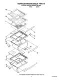 REFRIGERATOR SHELF PARTS Diagram and Parts List for ED5VHEXVQ06  Whirlpool Refrigerator
