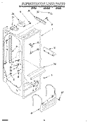REFRIGERATOR LINER Diagram and Parts List for KSRP22QDAL02  KitchenAid Refrigerator