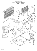 UNIT Diagram and Parts List for 8ET19DKXFW01  Whirlpool Refrigerator