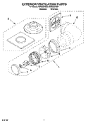 EXTERIOR VENTILATION PARTS Diagram and Parts List for KIRD802HSS1  KitchenAid Range Hood
