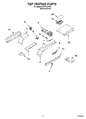 TOP VENTING Diagram and Parts List for KDRP467KSS0  KitchenAid Range