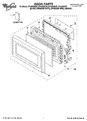 DOOR PARTS Diagram and Parts List for GT4185SKS0  Whirlpool Microwave