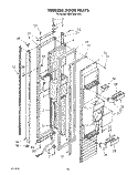 FREEZER DOOR Diagram and Parts List for KSRF36DTX03  KitchenAid Refrigerator