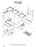 SHELF PARTS Diagram and Parts List for GI6FARXXF04  Whirlpool Refrigerator
