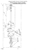 BRAKE AND DRIVE TUBE Diagram and Parts List for LSQ8543JT1  Whirlpool Washer