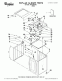 TOP AND CABINET PARTS Diagram and Parts List for WTW7600XW2  Whirlpool Washer