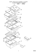 REFRIGERATOR SHELF Diagram and Parts List for 7ED22PQXFW01  Whirlpool Refrigerator