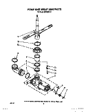 PUMP AND SPRAY ARM Diagram and Parts List for DU8000XX2  Whirlpool Dishwasher