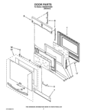 DOOR PARTS Diagram and Parts List for KERS807SSS05  KitchenAid Range