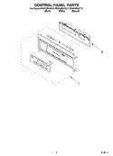 CONTROL PANEL PARTS Diagram and Parts List for RS675PXGB12  Whirlpool Range