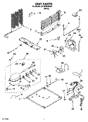 UNIT PARTS Diagram and Parts List for ET1MTEXMQ04  Whirlpool Refrigerator