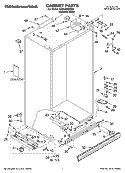 CABINET PARTS Diagram and Parts List for KSSC48FMS03  KitchenAid Refrigerator
