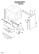 CHASSIS PARTS, OPTIONAL PARTS Diagram and Parts List for KDRP407HSS13  KitchenAid Range