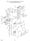 AIR FLOW AND RESERVOIR Diagram and Parts List for KSSS36QDW04  KitchenAid Refrigerator