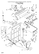 CONTROLS AND REAR PANEL Diagram and Parts List for LSH9264HQ0  Whirlpool Washer