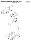DOOR AND PANEL PARTS Diagram and Parts List for KUDX03FTSS0  KitchenAid Dishwasher