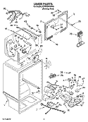 LINER PARTS Diagram and Parts List for KTRC22KVSS00  KitchenAid Refrigerator