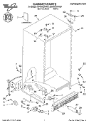 CABINET, LITERATURE Diagram and Parts List for 6GD25DCXHW02  Whirlpool Refrigerator