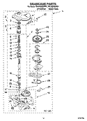 GEARCASE PARTS Diagram and Parts List for 7MLSQ9659PG1  Whirlpool Washer