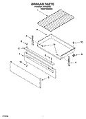 BROILER PARTS Diagram and Parts List for TGS326MS2  Estate Range