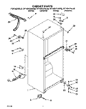 CABINET Diagram and Parts List for RT14DKYAW00  Roper Refrigerator