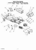 AIR FLOW PARTS Diagram and Parts List for GH6177XPB5  Whirlpool Microwave